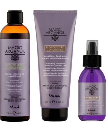 Nook Magic Arganoil Blonde Story Lille Plejepakke Til Lyst Hår - Nook Shampoo