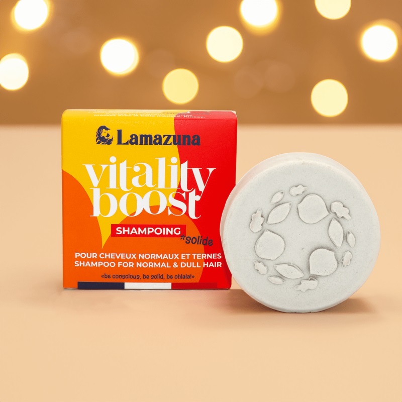 Lamazuna Økologisk Shampoobar Til Normalt & Tørt Hår Vitality Boost - Lamazuna Shampoo  - 3760319499960