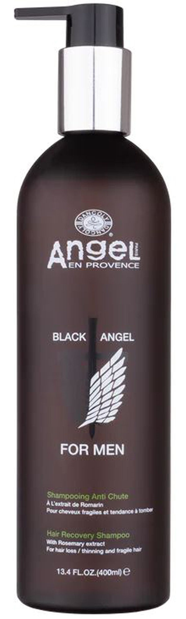 Sort Angel Provence Black Angel For Men Hair Recovery Shampoo 400ml Minus Pumpe - Shampoo  - 3700814123731-OUTLET