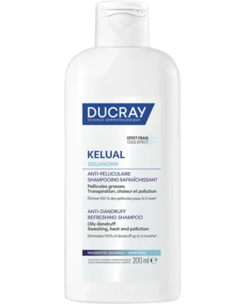 Ducray Kelual Squanorm Anti Dandruff Refreshing Shampoo Oily 200 - Ducray Shampoo  - 3282771000800