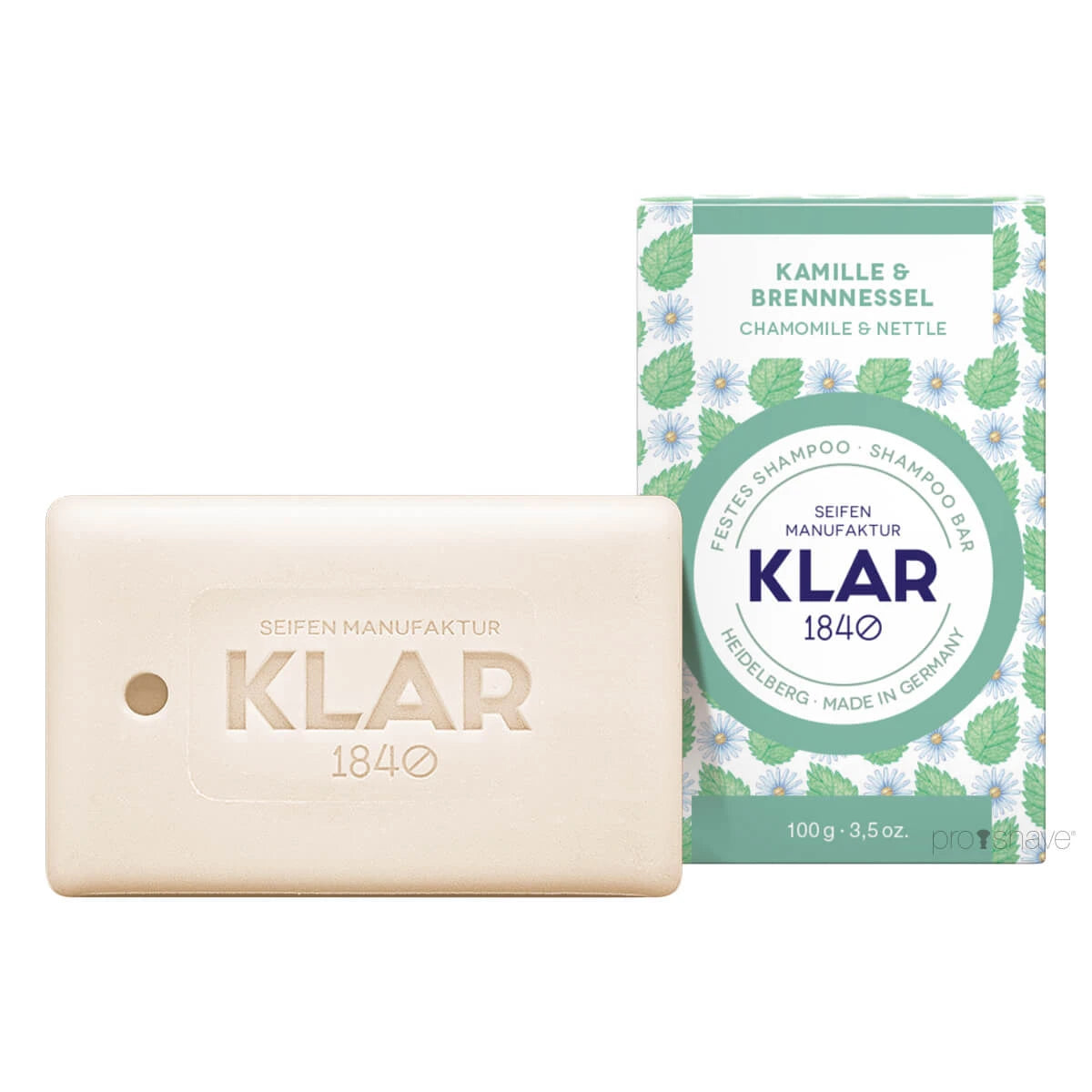 Klar Seifen Shampoo Bar Kamille & Brændenælde 100 - Klar Seifen Shampoo - 4260262353627