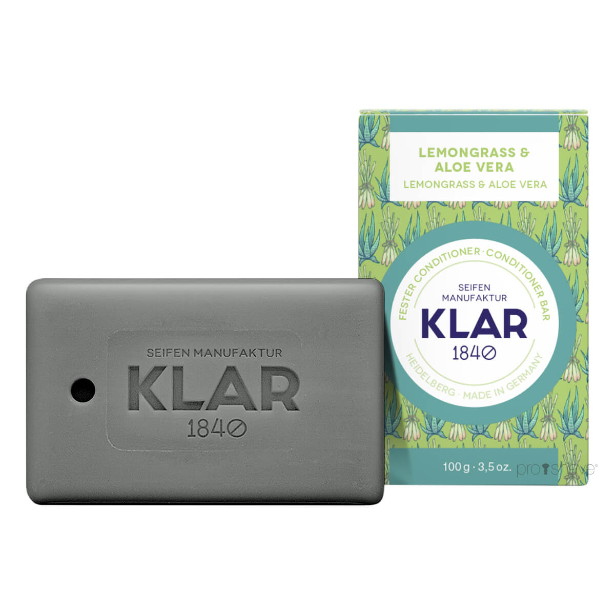 Klar Seifen Conditioner Bar Citrongræs & Aloe Vera 100 - Klar Seifen Shampoo  - 4260262354730