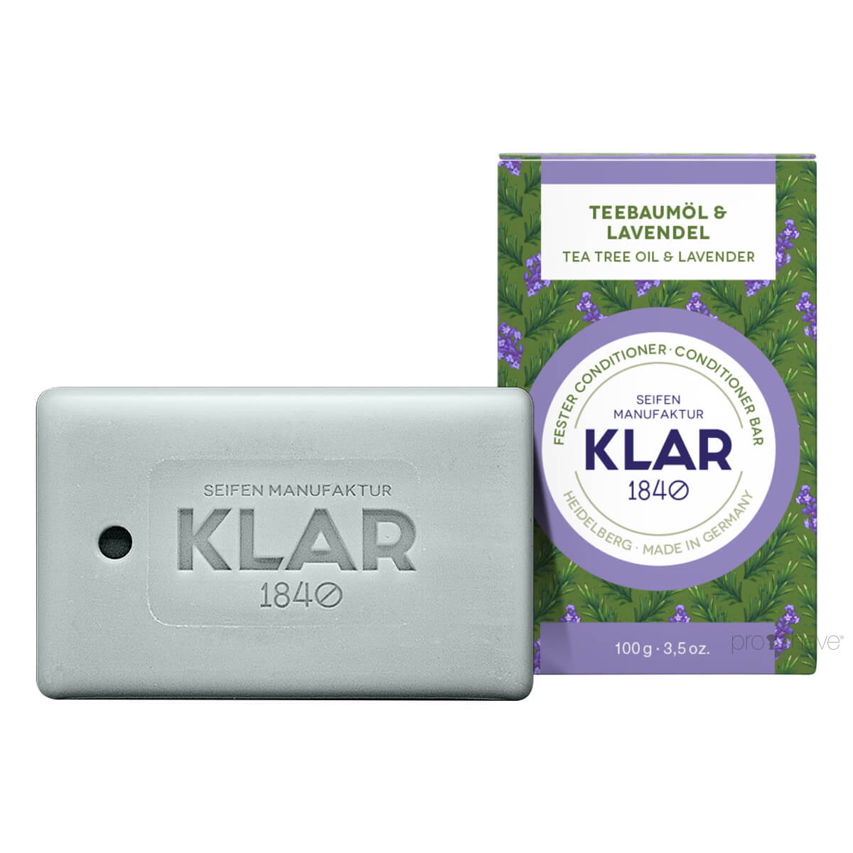 Klar Seifen Conditioner Bar Tea Tree Oil & Lavendel 100 - Klar Seifen Shampoo  - 4260262354761