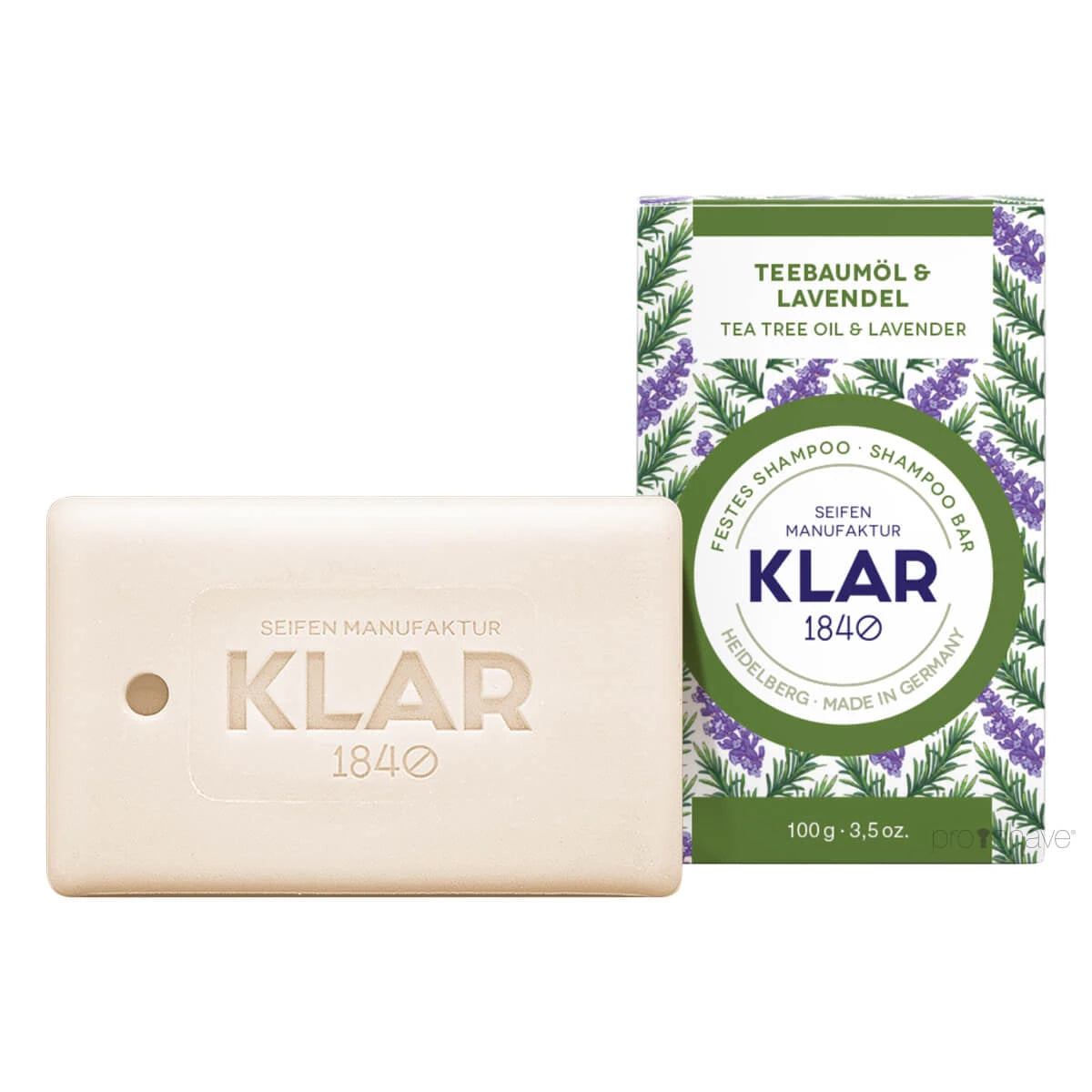 Klar Seifen Shampoo Bar Tea Tree Oil & Lavendel 100 - Klar Seifen Shampoo  - 4260262354686