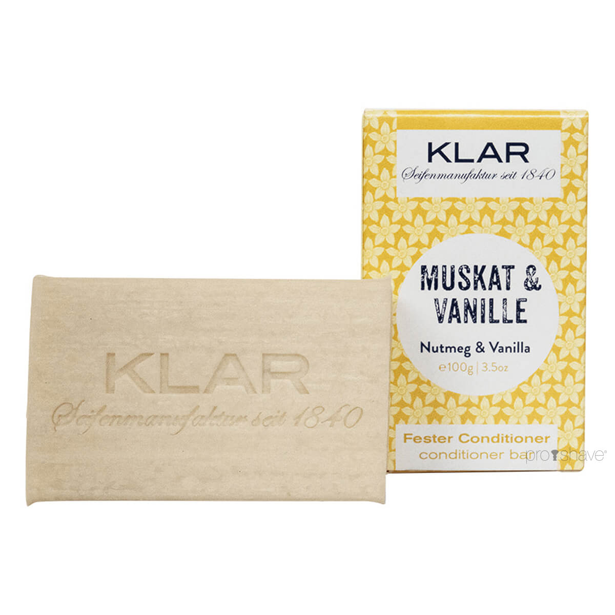 Klar Seifen Conditioner Bar Muskatnød & Vanilje 100 - Klar Seifen Shampoo  - 4260262354723