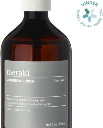 Grå/Brun Volumenshampoo Meraki Volumising Shampoo Til Fint Hår Med Provitamin & ærteprotein Gråbrun Flaskedesign - Meraki Shampoo  - 5707644765290