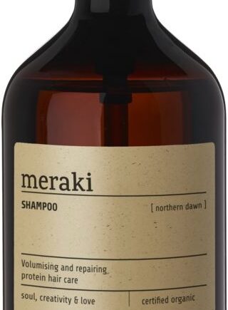 Sort Shampoo Meraki Northern Dawn Cosmos Certificeret økologisk Hårvask Med Vegetabilsk Protein Gulerod Aloe Vera - Meraki Shampoo  - 5707644528093