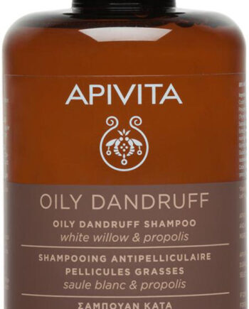 Hvid Apivita Oily Dandruff Shampoo White Willow & Propolis 250ml - Shampoo  - 5201279080402