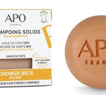 Apo France Solid Shampoo Organic Coconut Oil & Shea Butter Dry Hair 75g - Shampoo  - 3760303550509
