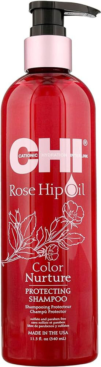 Chi Rose Hip Oil Color Nurture Protecting Shampoo 340ml Dato - Shampoo  - 633911772744-OUTLET