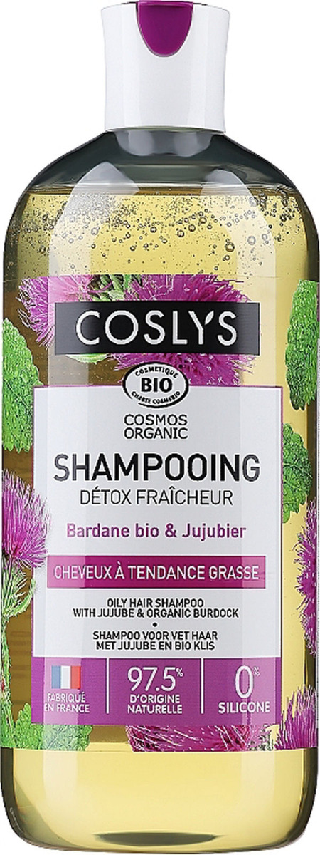 Coslys Cosmos Organic Oily Hair Shampoo With Jujube & Organic Burdock 500ml - Shampoo  - 3538394920231