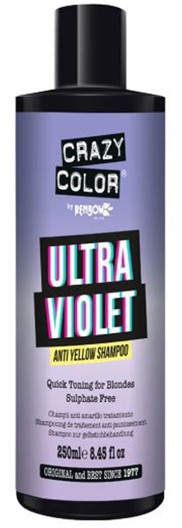Gul Crazy Color Renbow Ultraviolet Anti Yellow Shampoo 250ml - Shampoo  - 5035832010687