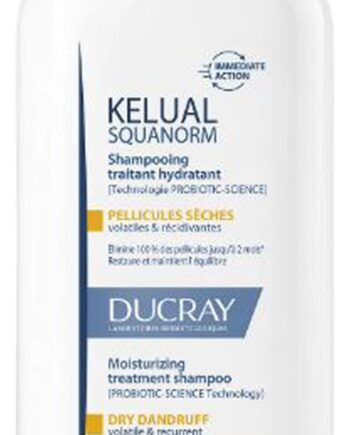 Ducray Kelual Squanorm Moisturizing Treatment Shampoo Dry Dandruff 200ml - Shampoo  - 3282770396508