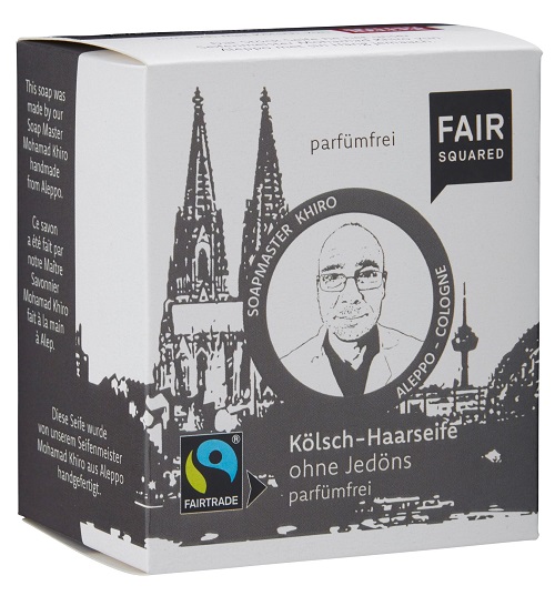 UdgÅr Fair Squared Økologisk Sæbebar Til Skaldede Hoveder - Fair Squared Shampoo - 4260365853598