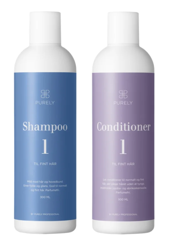 Purely Professional Sæt Til Fint Hår Shampoo Conditioner - Shampoo - 5711691060406