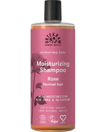 Shampoo Normalt Hår Rose 500 - Urtekram Shampoo  - 5765228837337