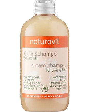 Cream Shampoo For Fedtet Hår 250 - Naturavit Shampoo  - 3830009223424