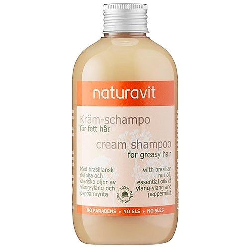 Cream Shampoo For Fedtet Hår 250 Naturavit - Shampoo  - 3830009223424