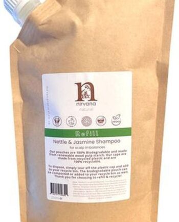 Nirvana Natural Nettle & Jasmine Shampoo For Scalp Imbalances Refill 250ml - Shampoo  - 0745110896302