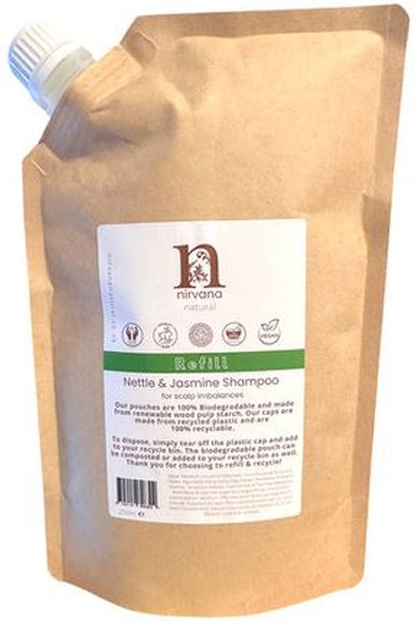 Nirvana Natural Nettle & Jasmine Shampoo For Scalp Imbalances Refill 250ml - Shampoo  - 0745110896302