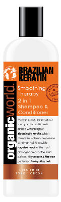 Organic World Brazilian Keratin Smothing Theraphy Shampoo & Conditioner 500ml - Shampoo - 1530