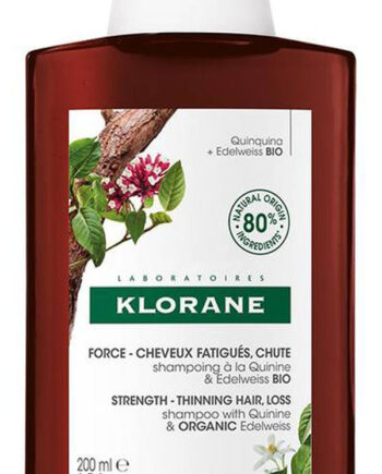Pierre Fabre Klorane Strength Thinning Hair Loss Shampoo With Quinine & Organic Edelweiss 200ml - Shampoo  - 3282770141252
