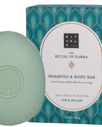 Hvid Rituals The Ritual Karma Shampoo & Body Bar Lotus Flower & White Tea Mild & Ultra Soft 100g - Shampoo  - 8719134155020