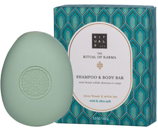 Hvid Rituals The Ritual Karma Shampoo & Body Bar Lotus Flower & White Tea Mild & Ultra Soft 100g - Shampoo  - 8719134155020