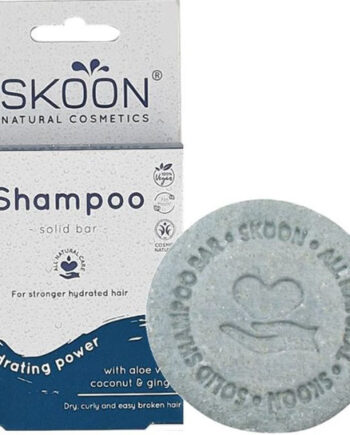Skoon Natural Cosmetics Solid Bar Shampoo Hydrating Power With Aloe Vera Coconut & Ginger 90g - Shampoo  - 8712713886391
