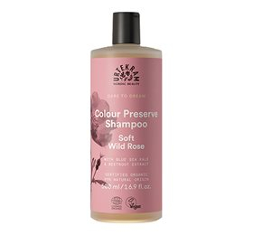 Urtekram Shampoo Soft Wild Rose Farvet Hår Ampbull 500ml - Urtekram Shampoo  - 5701058011271