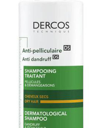 Vichy Dercos Technique Anti Dandruff Dermatological Shampoo Dry Hair 390ml - Shampoo  - 3337875492799
