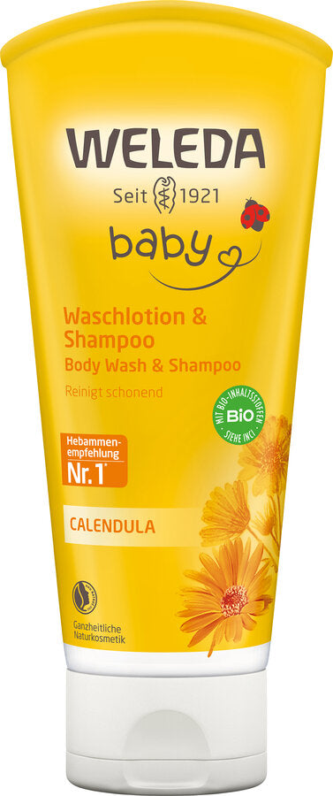 Calendula Baby Body Wash & Shampoo 200ml Weleda - Weleda Shampoo - 4001638523127