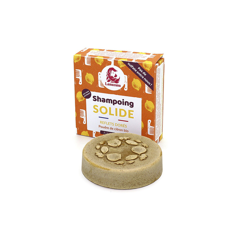 Lamazuna Økologisk Shampoobar Til Blondt Hår Med økologisk Citron Powder - Lamazuna Shampoo - 3760345480819