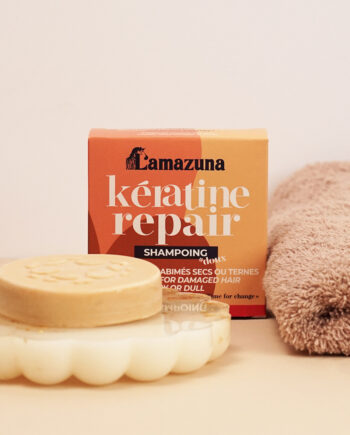 Lamazuna Økologisk Shampoobar Til Tørt & Mat Hår Keratin Repair - Lamazuna Shampoo  - 3760345480857