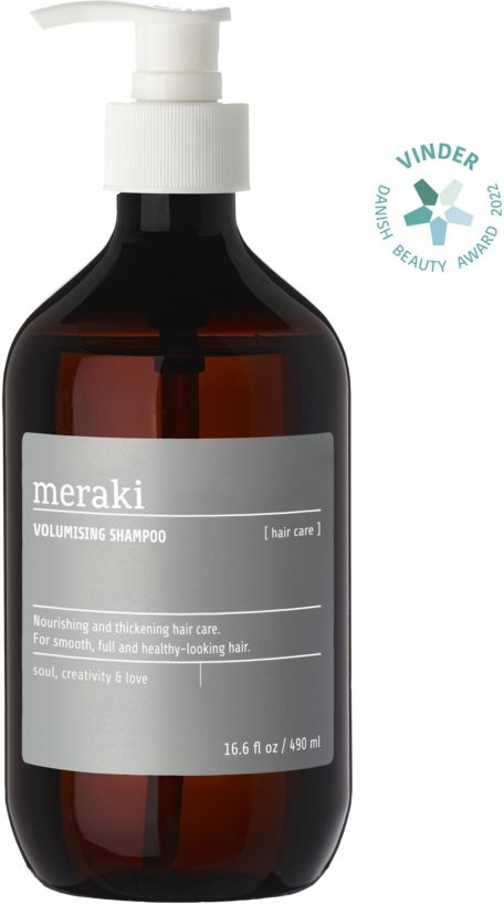 Grå/Brun Volumenshampoo Meraki Volumising Shampoo Til Fint Hår Med Provitamin & ærteprotein Gråbrun Flaskedesign - Meraki Shampoo - 5707644765290