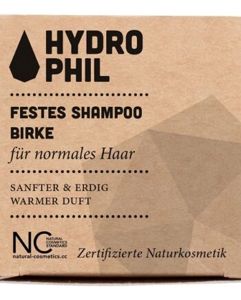 UdgÅr Hydrophil Økologisk Shampoobar Til Normalt Hår Birke - Hydrophil Shampoo  - 4260397792308