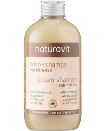 Cream Shampoo Anti Hårtab 250 - Naturavit Shampoo  - 3830009223417