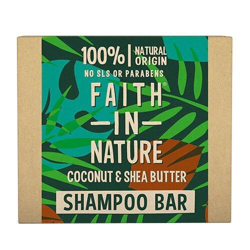 Shampoobar Kokos & Sheasmør Gram - Faith In Nature Shampoo  - 708002851278