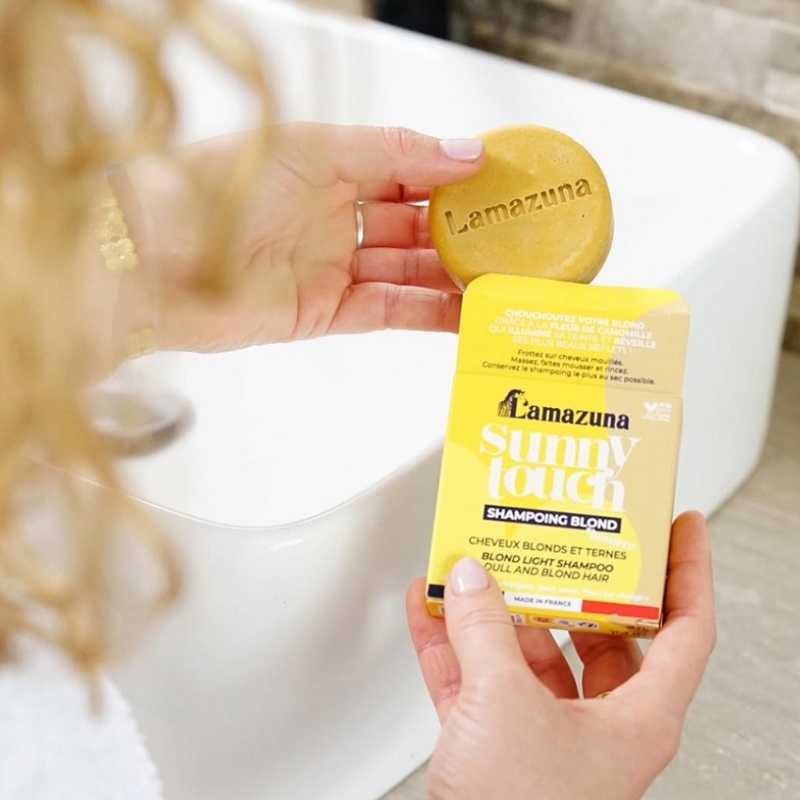 Lamazuna Økologisk Shampoobar Til Blond & Tørt Hår Sunny Touch - Lamazuna Shampoo - 3760201131480