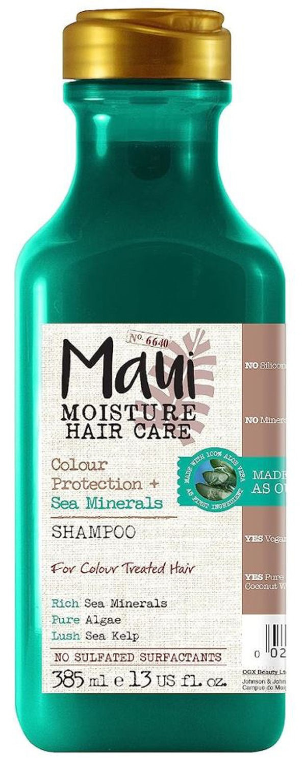 Maui Moisture Hair Care Colour Protection Sea Minerals Shampoo For Colour Treated Hair 385ml - Shampoo  - 0022796170712