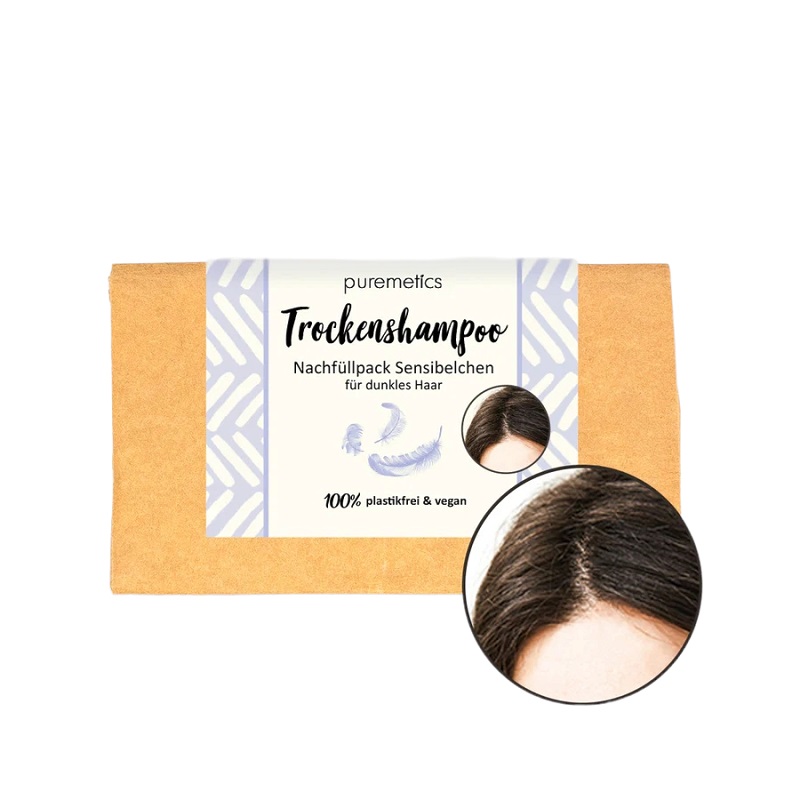Puremetics Refill Tørshampoo Til Mørkt Hår Duftfri - Puremetics Shampoo - 4251844902272