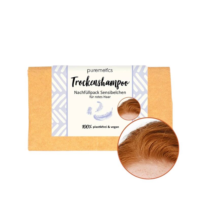 Puremetics Refill Tørshampoo Til Rødt Hår Duftfri - Puremetics Shampoo - 4251844902296