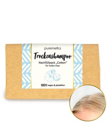 Puremetics Refill Tørshampoo Cotton Til Lyst Hår - Puremetics Shampoo  - 4260519421895