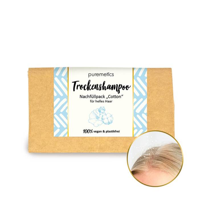 Puremetics Refill Tørshampoo Cotton Til Lyst Hår - Puremetics Shampoo - 4260519421895