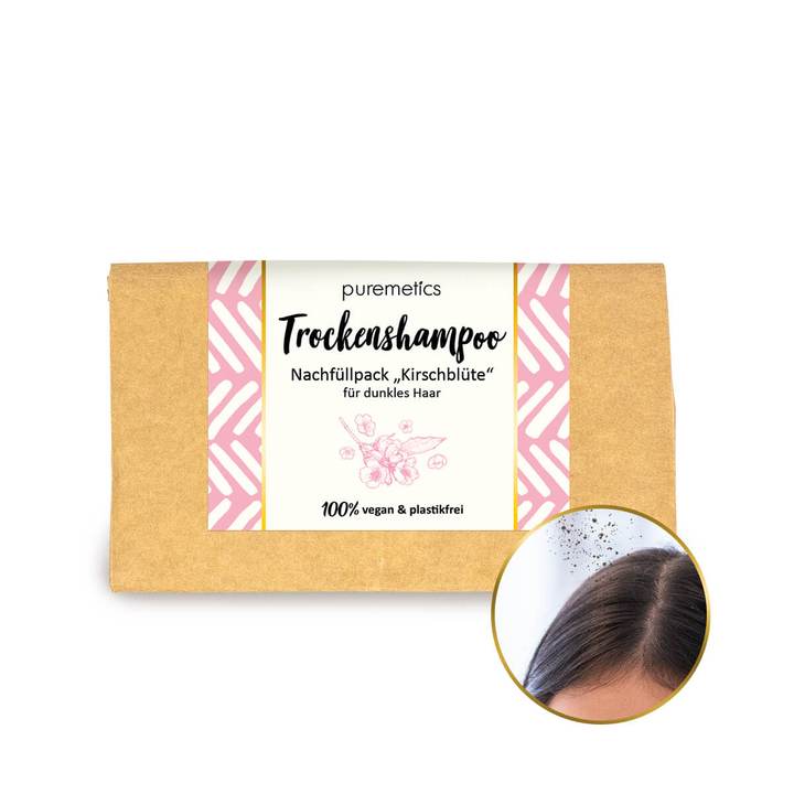Puremetics Refill Tørshampoo Kirsebærblomst Til Mørkt Hår - Puremetics Shampoo - 4260519422564