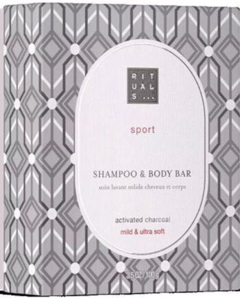 Rituals Shampoo & Body Bar Sport Activated Charcoal Mild & Ultra Soft 100g - Shampoo  - 8719134155136