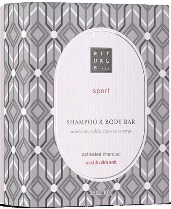 Rituals Shampoo & Body Bar Sport Activated Charcoal Mild & Ultra Soft 100g - Shampoo  - 8719134155136