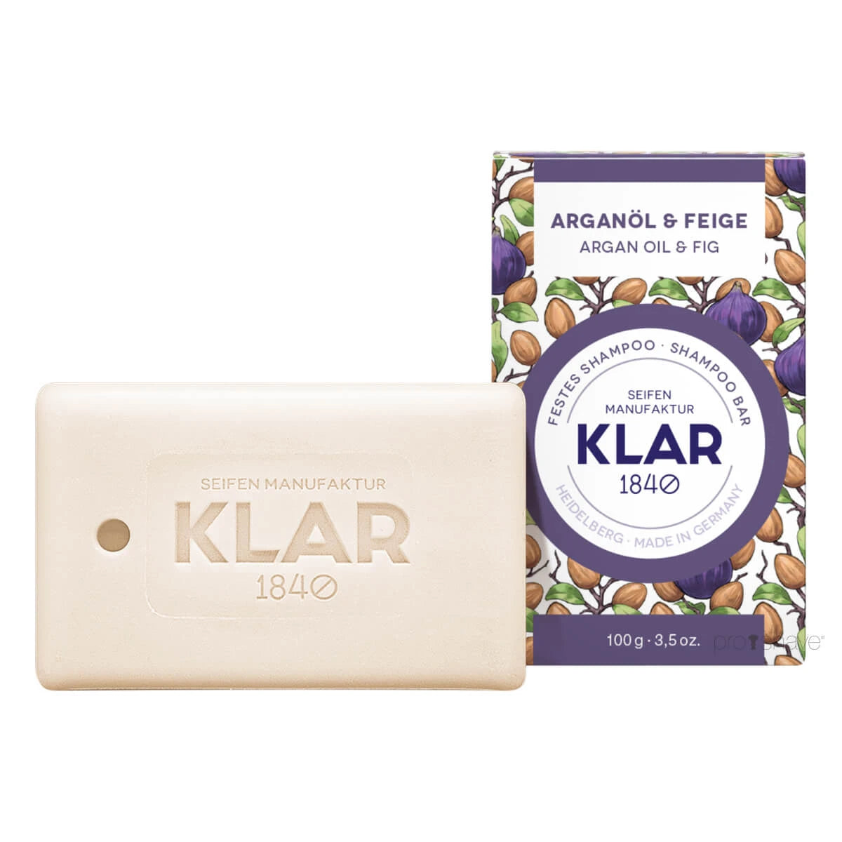Klar Seifen Shampoo Bar Argan Olie & Figen 100 - Klar Seifen Shampoo - 4260262354679