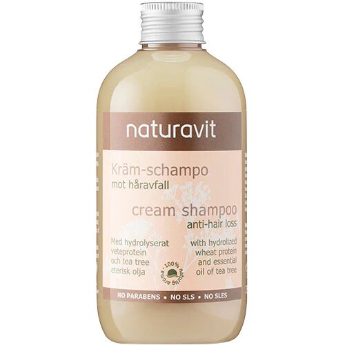 Cream Shampoo Anti Hårtab 250 - Naturavit Shampoo  - 3830009223417