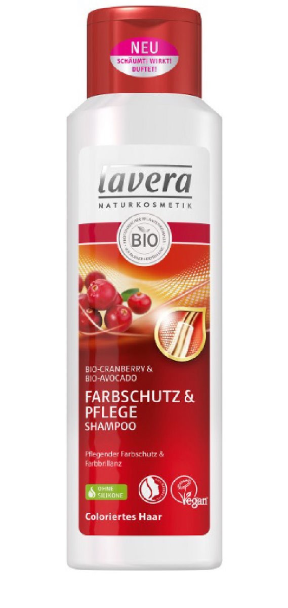 Lavera Naturkosmetik Farbschutz & Pflege Shampoo Bio Cranberry & Bio Avocado 250ml - Shampoo - 4021457619757